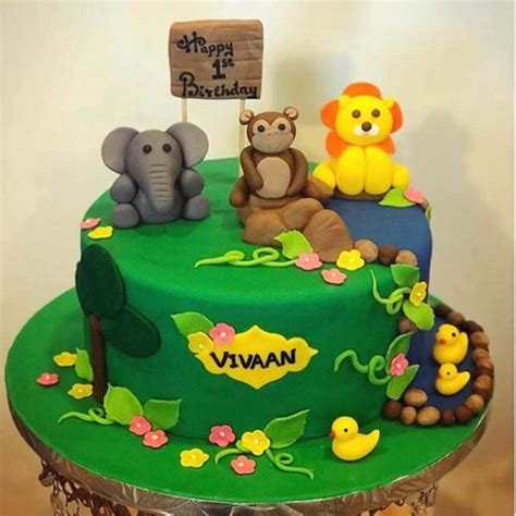 Jungle Theme Birthday Cake Online | Best Design | YummyCake
