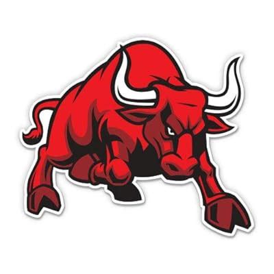 Buy Angry Red Bull Charging - 3 Vinyl Sticker - for Car Laptop Water ...