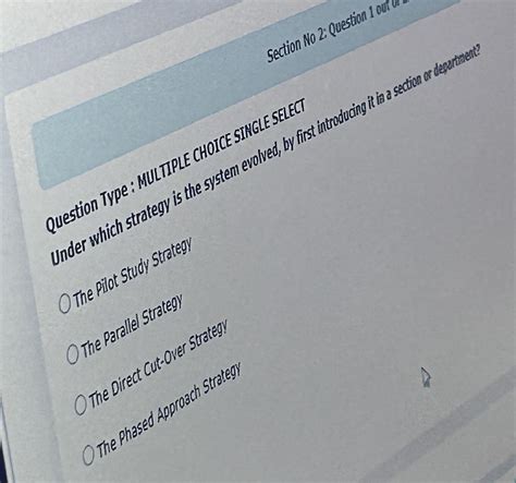 Question Type MULTIPLE CHOICE SINGLE SELECT | StudyX