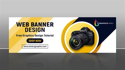 Modern Web Banner For Photography free psd template – GraphicsFamily