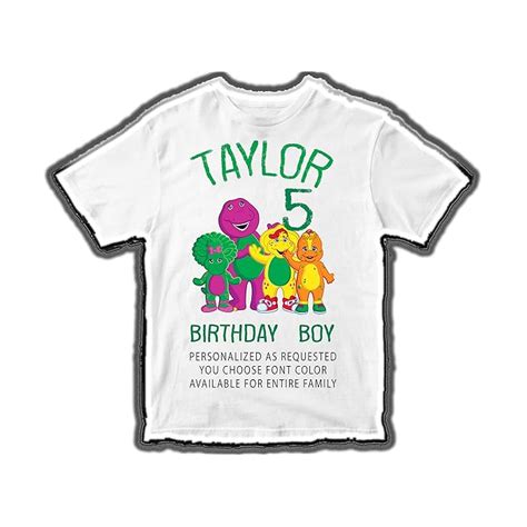 Buy Barney Birthday Shirt | Barney Birthday Party Supplies | Barney ...