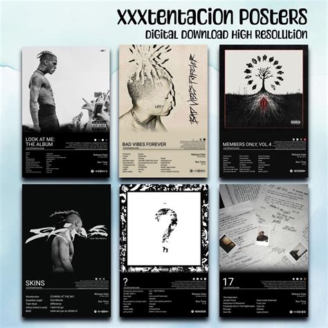 Xxxtentacion Posters, Album Art Collection Featuring 'look at Me', 'skins' & More Digital ...