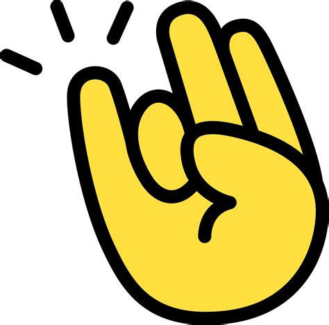 The Shocker Hand Finger Symbol Gesture Cute Cartoon Hand Logo Icons ...