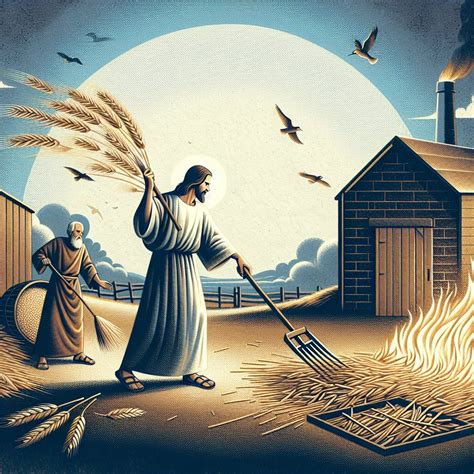 Jesus winnowing fork | Bible Art