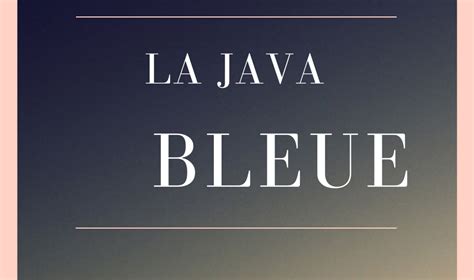 Image result for La Java Bleue Cover