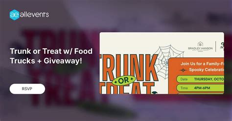 Trunk or Treat w/ Food Trucks + Giveaway!, 26837 Maple Valley Black ...