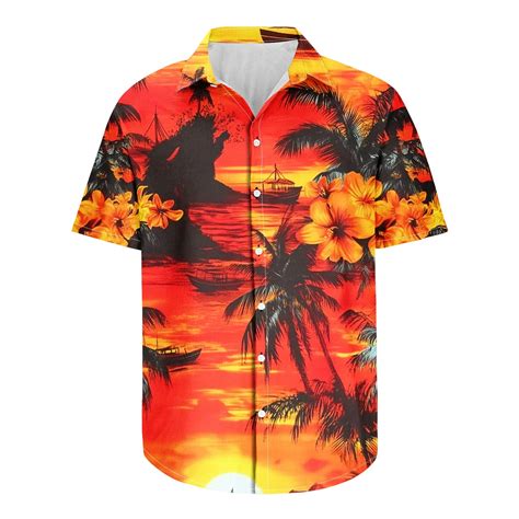 Aloohaidyvio Hanes Men's 2025 Hawaiian Shirt Short Sleeve Casual Summer ...