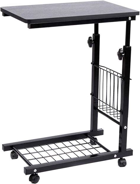 Buy Height Adjustable Sofa Side Table, Food Tray Desk, Moveable Rolling ...