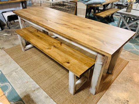 Farmhouse Bench Dining Table