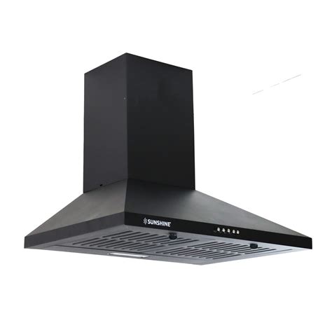 Sunshine VS2 Pro-60 Black Wall Mounted Decorative Hoods Chimney ...