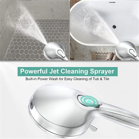 Buy 9 Inch Large Rain Shower Head Combo | High Pressure 8-mode Handheld ...