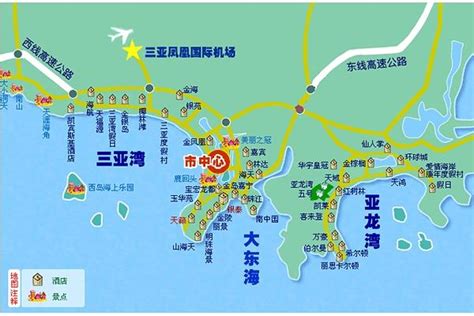 三亚市区地图|三亚市区地图全图高清版大图片|旅途风景图片网|www.visacits.com