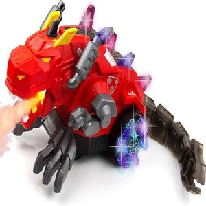 KTRS Dragon Mechanical Walking Dragon Dinosaur Toy Fire Breathing Water ...