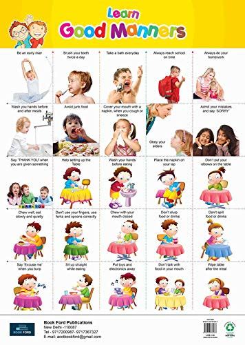 Book Ford Publications | Learn Good Manners Chart - English [Paperback ...