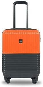NASHER MILES Istanbul Hard-sided Polycarbonate Cabin Luggage Orange and ...