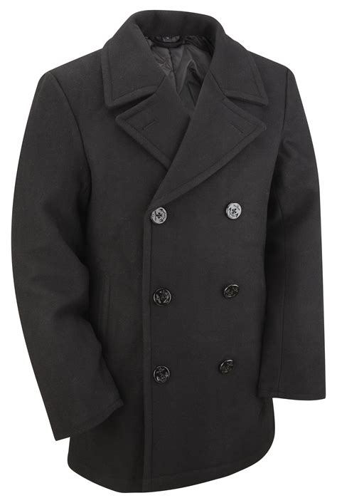 Kaupa New Us Navy Style Vintage Wool Winter Pea Coat