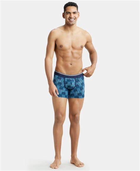 Buy Super Combed Cotton Elastane Printed Trunk with Ultrasoft Waistband ...