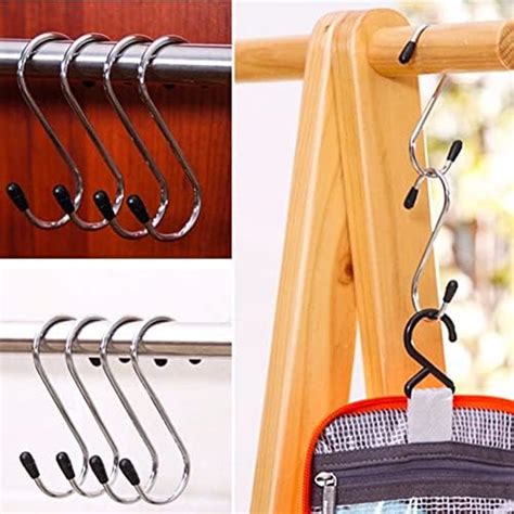 Naidev S Shape Stainless Steel Hooks for Hanging Clothes, Utility Hooks ...