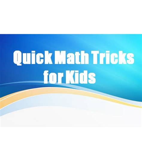 Image result for Quick Math Tricks