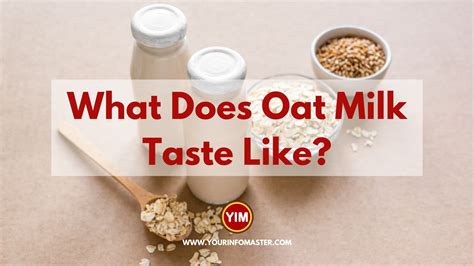 What Does Oat Milk Taste Like? - Your Info Master : r/YourInfoMaster