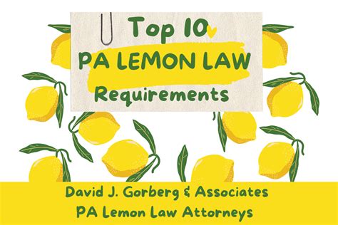 PA Lemon Law Requirements - 10 Key Facts You Need to Know