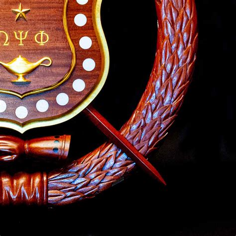 Omega Psi Phi Crest - Greg Brown - Cabinetmaker and Carver
