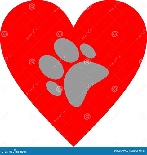 Heart Symbol Icon for Love and Valentine Red and White Color with ...