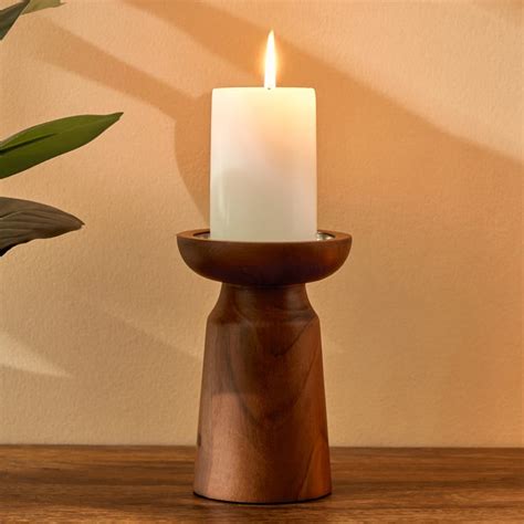Buy Selena Accord Wooden Candle Holder from Home Centre at just INR 1199.0