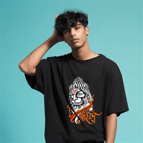 Jai Shree Ram Printed Oversize Tshirt | Bio wash cotton tshirt ...