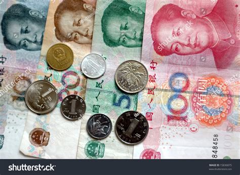Chinese Rmb Currency, Different Banknotes And Coins. Stock Photo 15836875 : Shutterstock