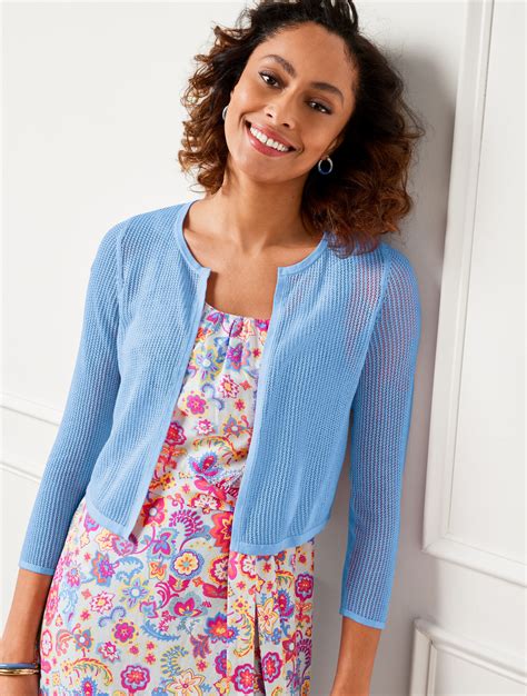 Plus Size Open Stitch Shrug | Talbots