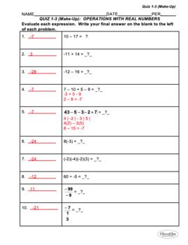 Algebra- Variables & Expressions Unit Assessment Bundle Quizzes, Review ...