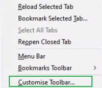 Image result for Firefox Menu Bar