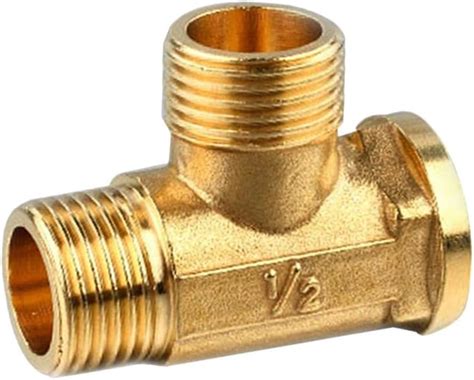 Pipe Tee 3/4 inch Female Thread Fittings Connector Brass NPT : Amazon ...