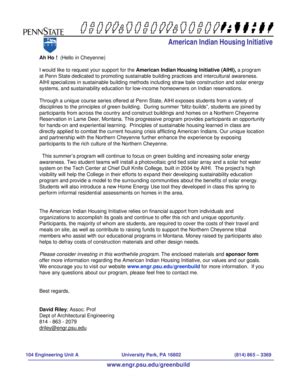 Fillable Online engr psu American Indian Housing Initiative - Penn ...