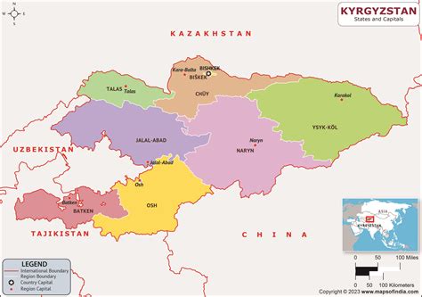 Kyrgyzstan Districts and Capitals List and Map | List of Districts and Capitals in Kyrgyzstan