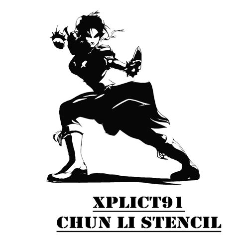 Chun Li Stencil by Xplict91 on DeviantArt