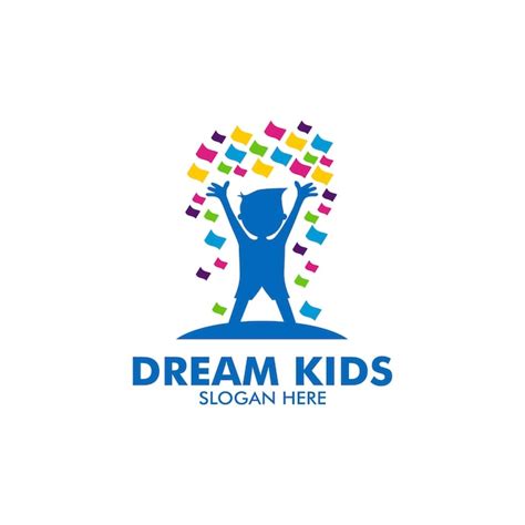 Symbole d'icône créative colorée Dream Kids, modèle de conception de ...
