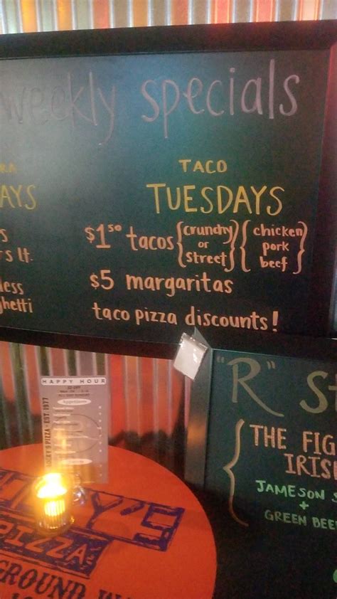 Menu at Rocky’s Pizza & R Bar, Battle Ground