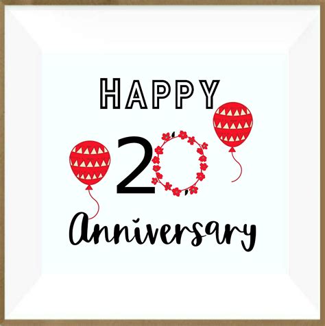 Happy 20th Anniversary SVG files SVG design Svg files for | Etsy