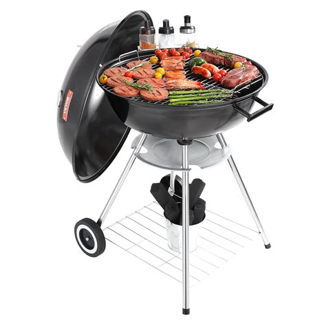 Buy VEVOR 22 inch Charcoal Grill, Portable Charcoal Grill with Wheels ...