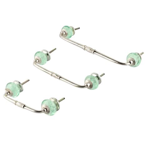 Mint Bubble Glass Bridge Handle