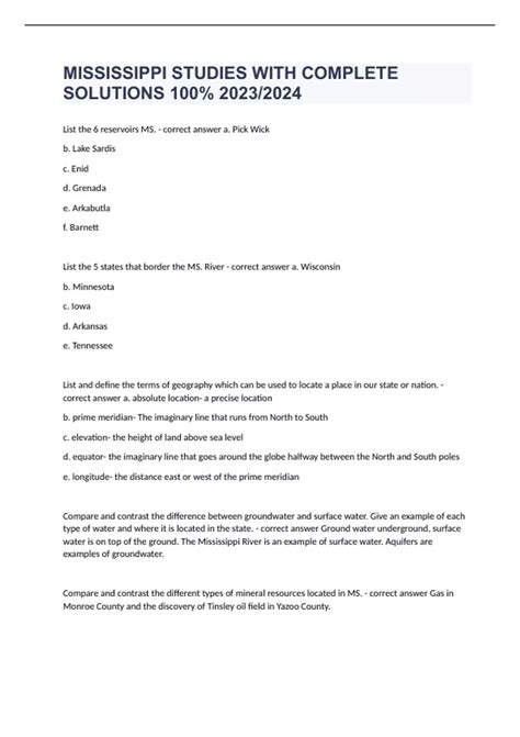 Mississippi Physical Science Curriculum