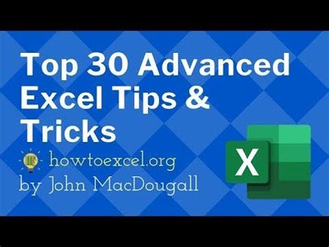 Advanced Excel Tips and Tricks 的图像结果
