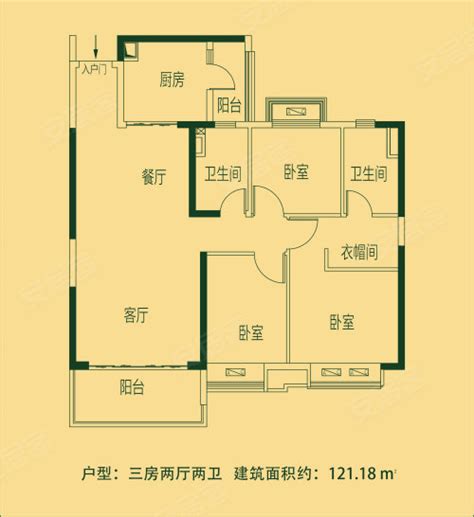 恒大林溪郡L2户型，恒大林溪郡5室2厅2卫1厨约212.00平米户型图，朝南朝向 - 成都安居客