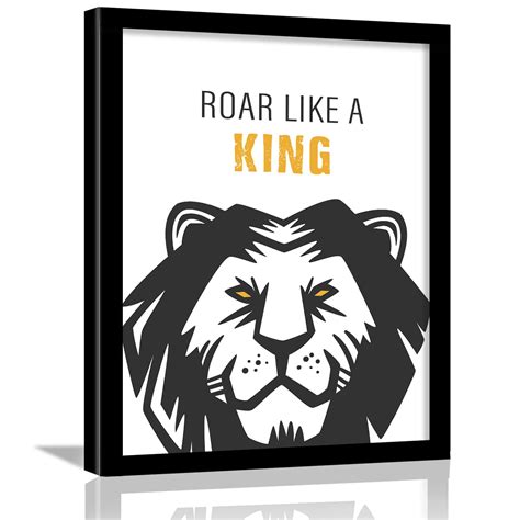 Kotart-Roar-Like-a-King-Inspirational-Quotes-Wall-Posters-with-Frame ...