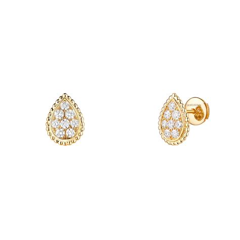 Serpent Bohème | Yellow Gold & Diamond Ear Studs - S Motif | Boucheron ...
