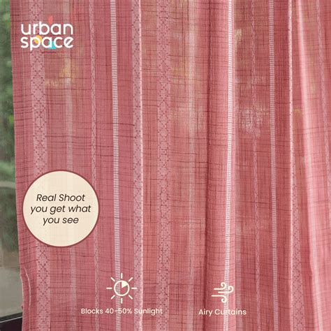 Vertical Weaves Berry Aari Collection Embriodered Sheer Curtains