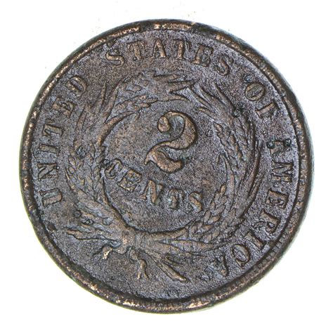**TWO CENT** 1865 US TWO 2 Cent Piece - First Coin with In God We Trust ...