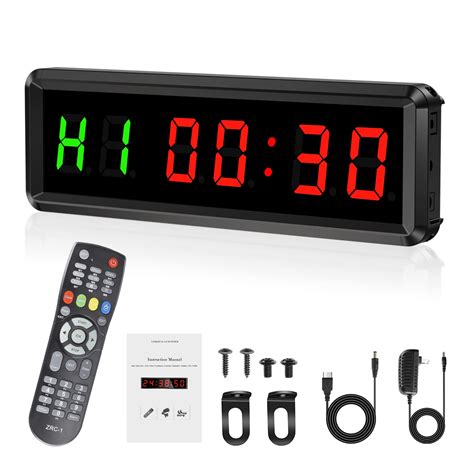 Buy Interval Timer Count Down/Up Clock, Seesii 11'' x 4'' LED Digits ...